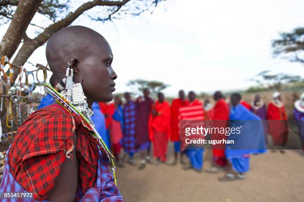 african women - a beautiful masai woman imagens e fotografias de stock