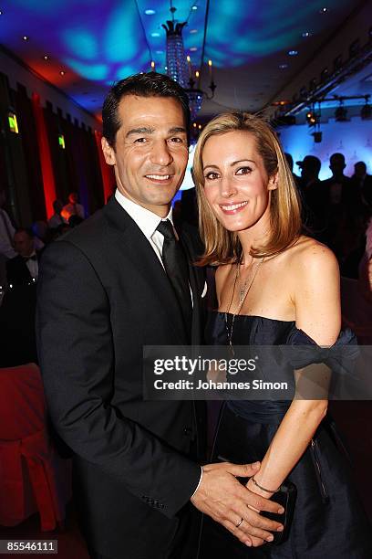 Erol Sander and his wife Carolin arrive for the Gala Spa Awards at Brenner's Park Hotel on March 21, 2009 in Baden Baden, Germany.