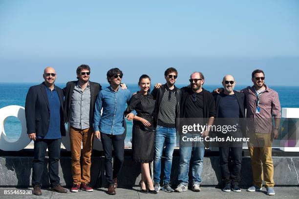 Javier Mendez, Gorka Otxoa, Diego San Jose, Miren Ibarguren, Julian Lopez, Borja Cobeaga, Javier Camara and Juan Mayne attends 'Fe De Etarras'...