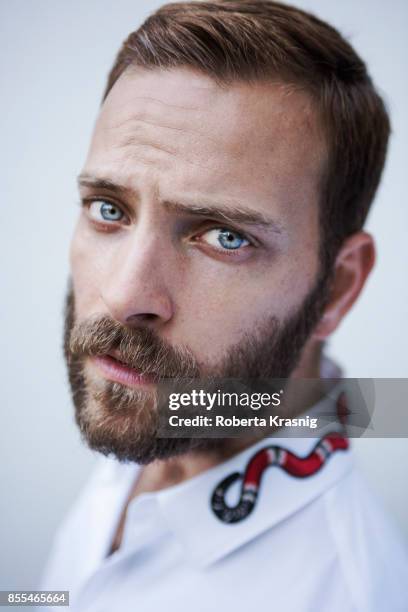 Actor Alessandro Borghi is photographed on August 31, 2017 in Venice, Italy.