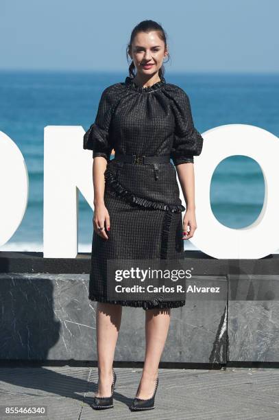 Actress Miren Ibarguren attends 'Fe De Etarras' photocall during the 65th San Sebastian International Film Festival on September 29, 2017 in San...