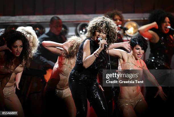 Tina Turner performs live at Gelredome on March 21, 2009 in Arnhem, Netherlands.