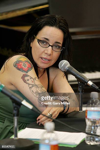Janeane Garofalo participates in the "Rock The Vote" radio program at the Gibson Austin Showroom on March 21, 2009 in Austin, Texas.