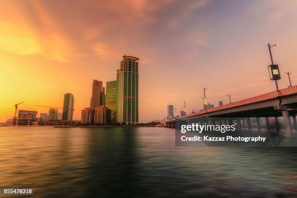 al reem island, abu dhabi, uae - abu dhabi sunrise stock pictures, royalty-free photos & images