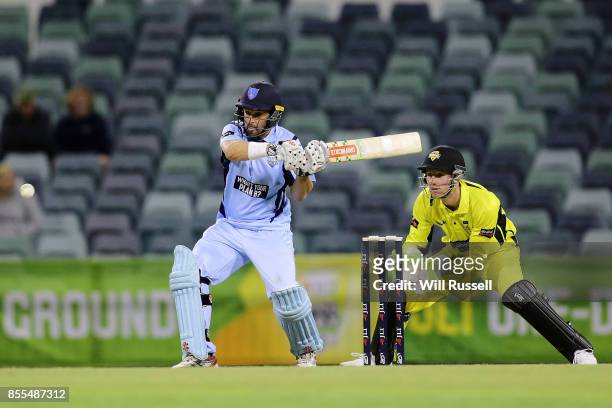 Ed Cowan of NSW bats during the JLT One Day Cup match between New South Wales and Western Australia at WACA on September 29, 2017 in Perth, Australia.