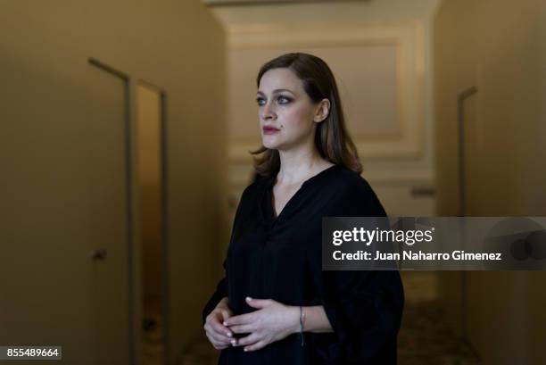 Eleni Roussinou poses for a portrait session during 65th San Sebastian Film Festival at Maria Cristina Hotel on September 26, 2017 in San Sebastian,...