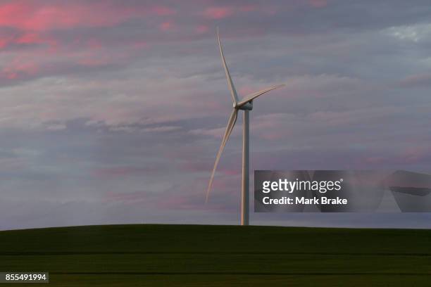 Wind Turbine on the way to Tesla Powerpack Launch Event at Hornsdale Wind Farm on September 29, 2017 in Adelaide, Australia. Tesla will build the...