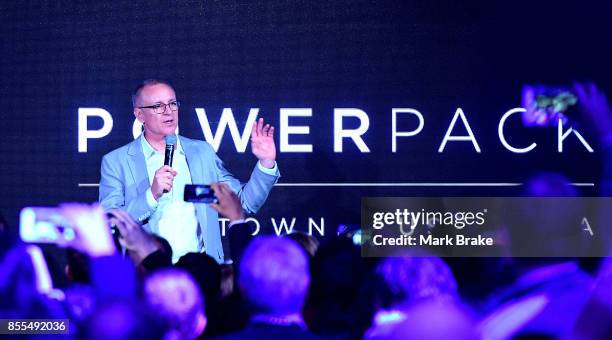 South Australian premier Jay Weatherill during Tesla Powerpack Launch Event at Hornsdale Wind Farm on September 29, 2017 in Adelaide, Australia....