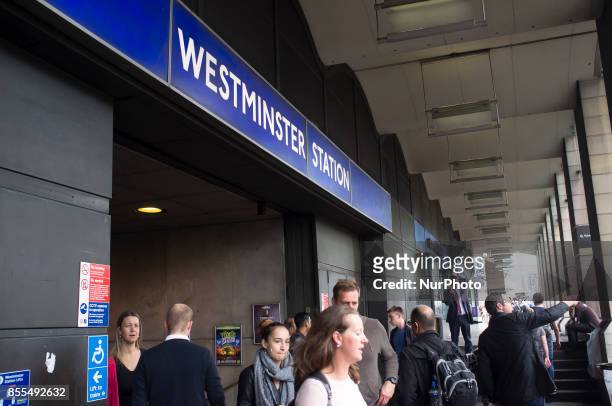 Daily life is seen on the London Underground stations in London on September 29, 2017. The majority of train drivers on the London Underground are...