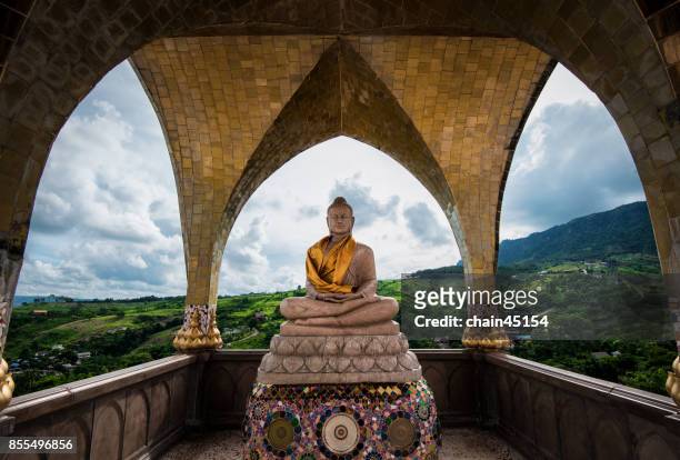 thailand buddha in the natural landscape view for buddhism to pray during travelling. religion and travel concept. - ravangla stock pictures, royalty-free photos & images