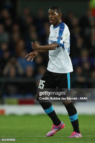 Alef Dos Santos Saldanha of Apollon Limassol during the UEFA Europa League group E match between Everton FC and Apollon Limassol at Goodison Park on...