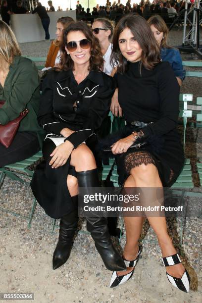 Mademoiselle Agnes Boulard and Geraldine Nakache attend the Nina Ricci show as part of the Paris Fashion Week Womenswear Spring/Summer 2018 on...