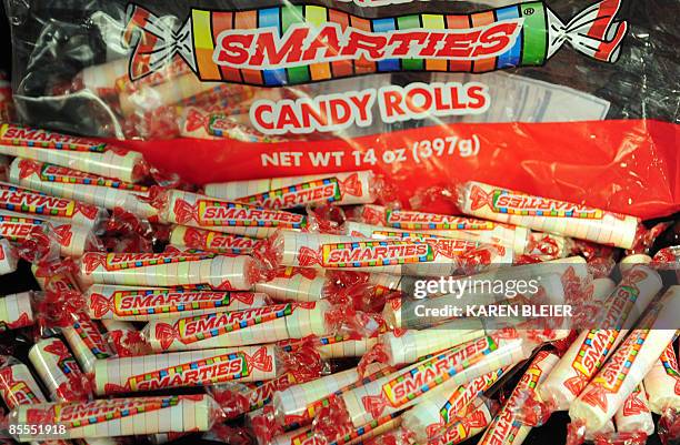 Smarties candy rolls are seen in this image taken in Washington on March 22, 2009. US candy maker Ce De Candy has been embarrassed by a spate of...
