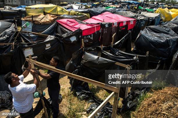 View of tents at the Povo sem Medo camp in which live about 7,000 families, members of the Workers Without Roof Movement in Sao Bernardo do Campo, 25...