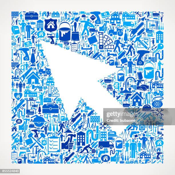 ilustraciones, imágenes clip art, dibujos animados e iconos de stock de casa de puntero de ratón renovación reparación vector icono patrón - alfombra raton