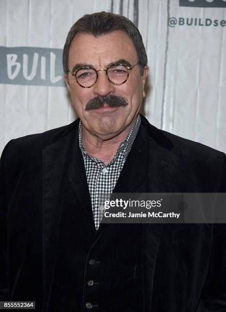 Tom Selleck visits the Build Series to discuss his show "Blue Bloods at Build Studio on September 29, 2017 in New York City.