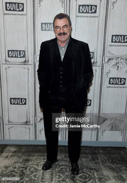 Tom Selleck visits the Build Series to discuss his show "Blue Bloods at Build Studio on September 29, 2017 in New York City.