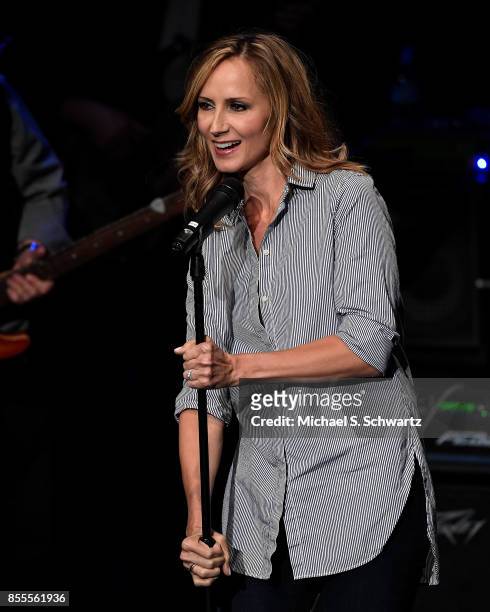 Singer Chely Wright performs during her appearance at Deep In The Heart - A Concert For Hurricane Relief at El Portal Theatre on September 28, 2017...