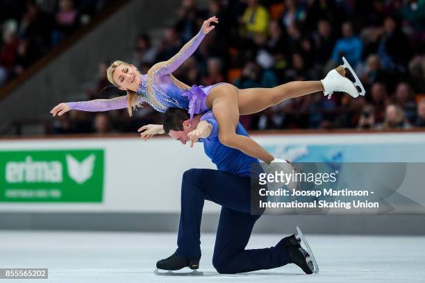 Aliona Savchenko and Bruno Massot of Germany compete in the Pairs Free Skating during the Nebelhorn Trophy 2017 at Eissportzentrum on September 29,...
