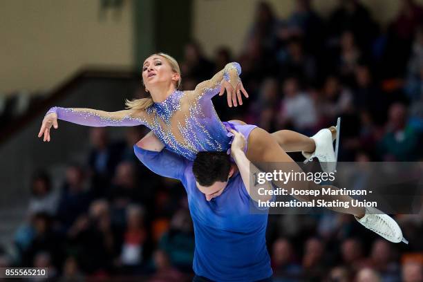 Aliona Savchenko and Bruno Massot of Germany compete in the Pairs Free Skating during the Nebelhorn Trophy 2017 at Eissportzentrum on September 29,...