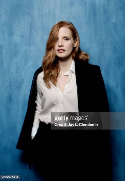 Actress Jessica Chastain, from the film "Woman Walks Ahead," poses for a portrait at the 2017 Toronto International Film Festival for Los Angeles...