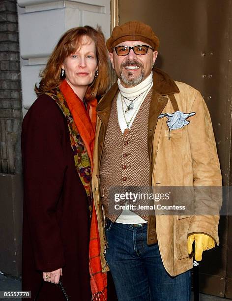 Actor Joey Pantoliano and Nancy Sheppard attend the Broadway opening of "God Of Carnage" at Bernard Jacobs Theatre on March 22, 2009 in New York City.