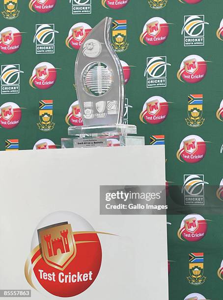 The series trophy pictured during day 4 of the 3rd test match between South Africa and Australia from Sahara Park Newlands on March 22, 2009 in Cape...