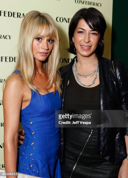 Actress Cameron Richardson and designer Rebecca Minkoff attend the New York Times fashion week photo diary by Eric Ray Davidson hosted by Confederacy...