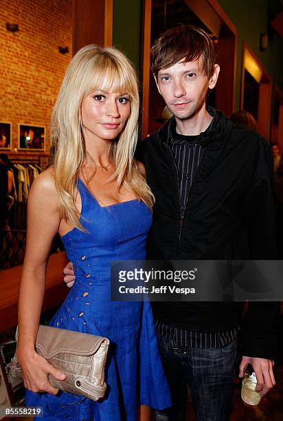 Actress Cameron Richardson and DJ Qualls attend the New York Times fashion week photo diary by Eric Ray Davidson hosted by Confederacy held at the...