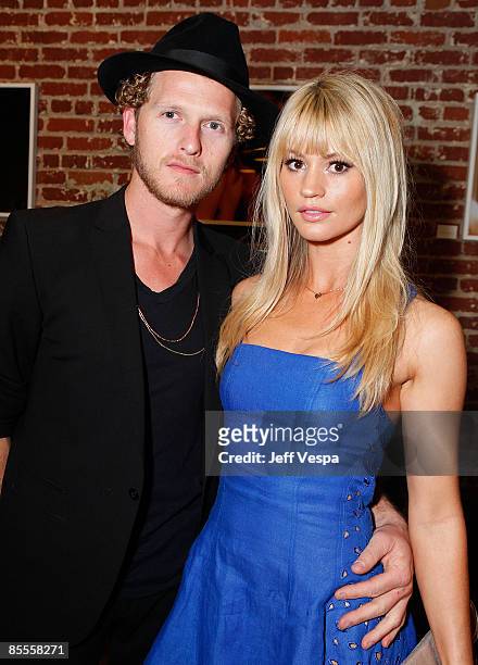 Store designer Ben Shulman and actress Cameron Richardson attend the New York Times fashion week photo diary by Eric Ray Davidson hosted by...