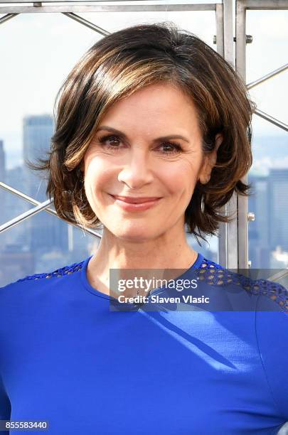 Elizabeth Vargas visits The Empire State Building to celebrate the 40th season of ABC's "20/20" at The Empire State Building on September 29, 2017 in...