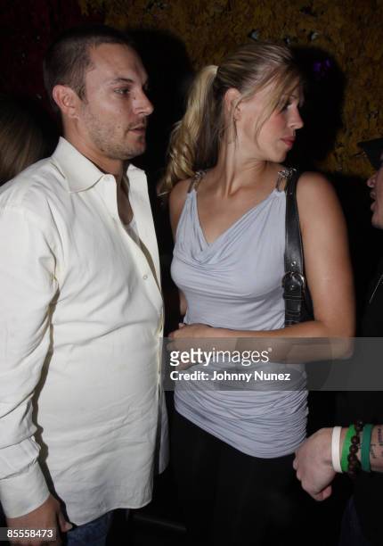 Kevin Federline and VIctoria Prince attend Kevin Federline's birthday celebration at Greenhouse on March 21, 2009 in New York City.