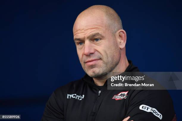 Dublin , Ireland - 29 September 2017; Edinburgh head coach Richard Cockerill prior to the Guinness PRO14 Round 5 match between Leinster and Edinburgh...