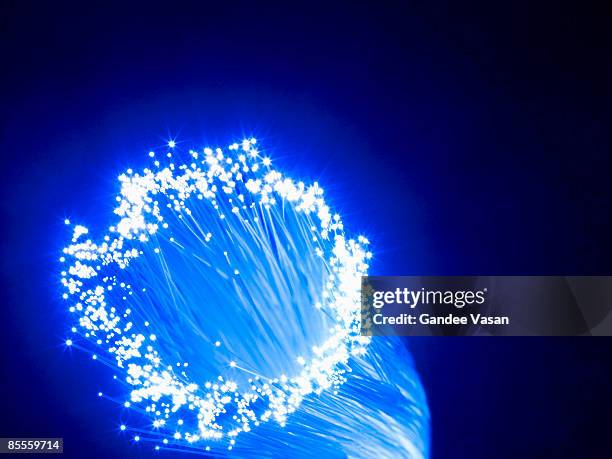 light emanating from fiber optic bundle - gandee stockfoto's en -beelden