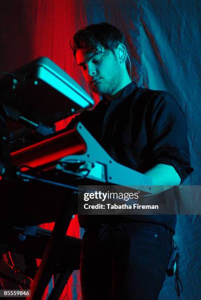 Ben Langmaid of La Roux performs on stage at The Corn Exchange at Brighton Dome on March 20, 2009 in Brighton , England.