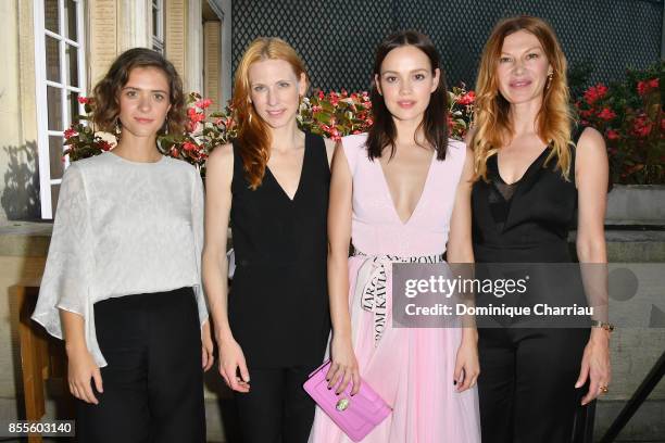 Liv Lisa Fries, Johanna Kühl, Emilia Schule and Alexandra Fischer-Roehler attend the Kaviar Gauche : Bridale Couture Collection 2018 - "La Vie En...