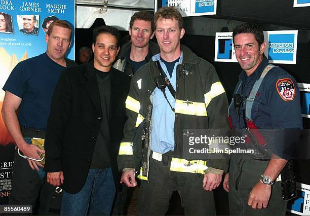 Ralph Macchio & New York firefighters from Ladder Co. 10