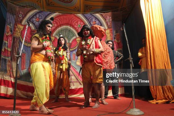 Ramlila drama at Indira Nagar, Waglae Estate Thane. The saga of Rama brought alive this Dussehra at Indira Nagar on September 29, 2017 in Thane,...