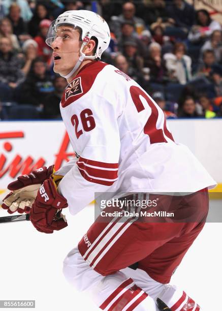 Michael Stone of the Arizona Coyotes plays in a game against the Edmonton Oilers at Rexall Place on December 23, 2014 in Edmonton, Alberta, Canada.