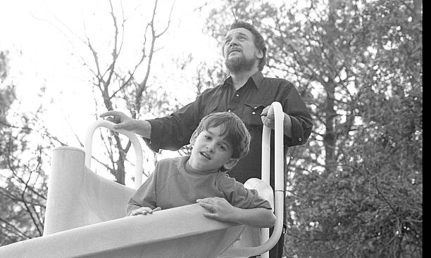 December 9: Country singer and songwriter Shooter Jennings on the slide on December 9, 1987 Nashville Tennessee December 9, 1987 Nashville,Tennessee