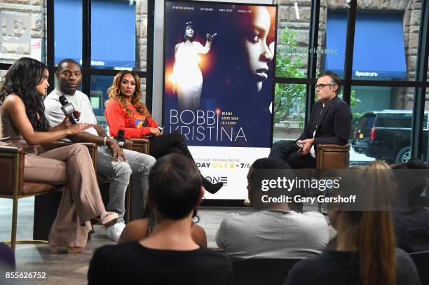 Actors Joy Rovaris, Hassan Johnson, and Viveca A. Fox visit the Build Series with moderator Ricky Camilleri to discuss the film "Bobbi Kristina" at...