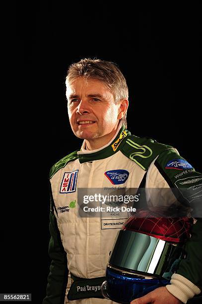 Paul Drayson of England, driver of the Drayson Racing Aston Martin poses for a photo on March 18, 2009 in Sebring, Florida.