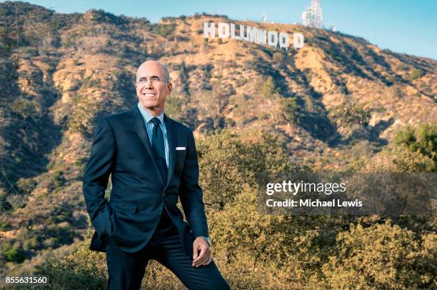 Businessman Jeffrey Katzenberg photographed for Fortune Magazine on August 26 in Los Angeles, California.