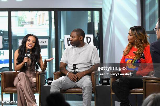 Actors Joy Rovaris, Hassan Johnson, and Viveca A. Fox visit the Build Series to discuss the film "Bobbi Kristina" at Build Studio on September 29,...