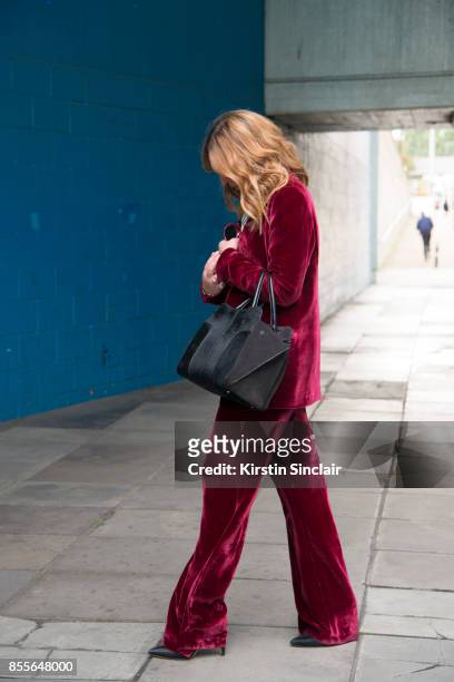 Editor of British Grazia Natalie Pearlman on day 2 of London Womens Fashion Week Spring/Summer 2018, on September 16, 2017 in London, England.