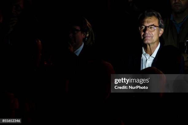 Ex president of Catalonia Artur Mas during the Final Demostration and political act in favour of Democracy and the Catalan Referendum on the 1st of...