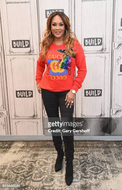 Actress Viveca A. Fox visits the Build Series to discuss the film "Bobbi Kristina" at Build Studio on September 29, 2017 in New York City.