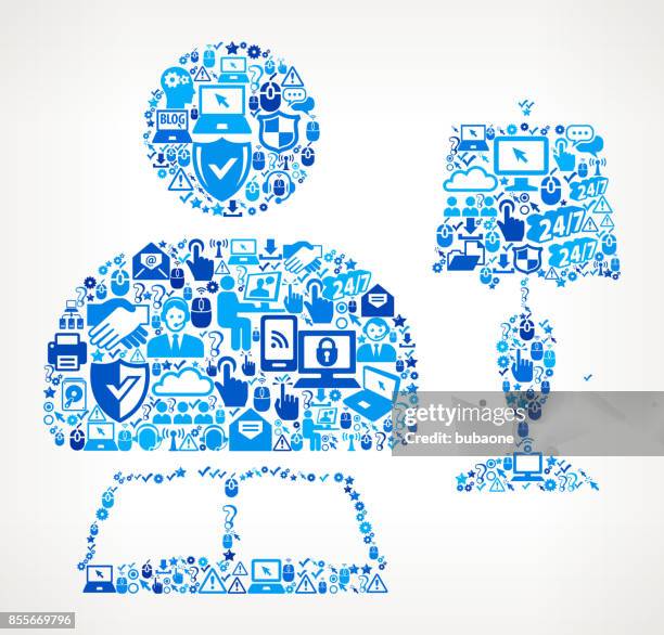 reading tech support vector icon pattern - shielding face stock illustrations