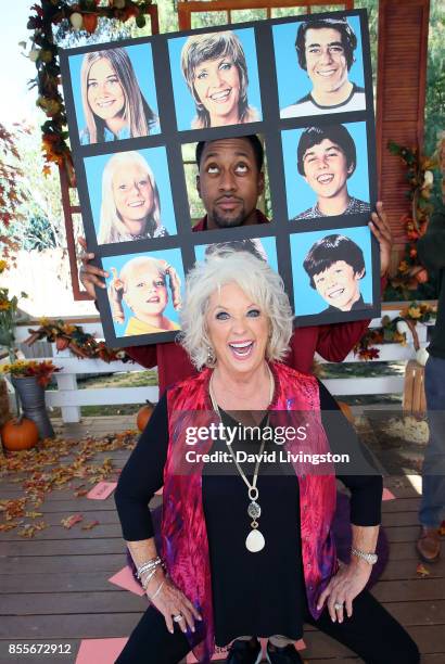 Actor Jaleel White and chef Paula Deen attend Hallmark's "Home and Family" at Universal Studios Hollywood on September 29, 2017 in Universal City,...