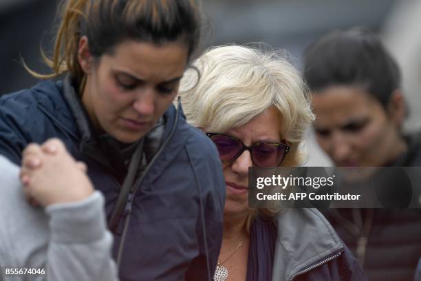 Relatives of people who are presumed still buried under the rubble from the Alvaro Obregon 286 building, collapsed during the recent 7.1-magnitud...